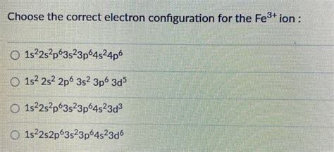 fe3+ electron configuration|2.4 Electron Configurations .